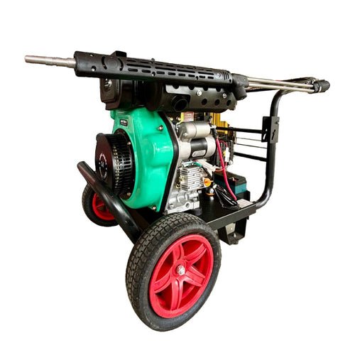 Aiko Diesel Engine 250Bar 10HP High Pressure Washer Pump C/W 10m Pressure Hose &amp; Gun (Electric Start) | Model : HPW-EI-3600DF