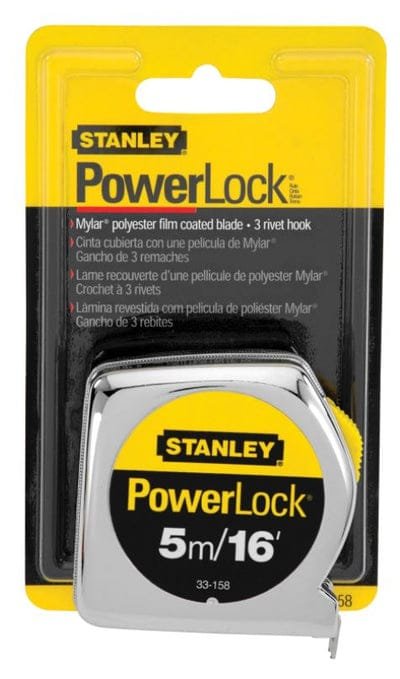 Stanley 5m / 16ft Powerlock Tape Measure (Measuring Tape)
