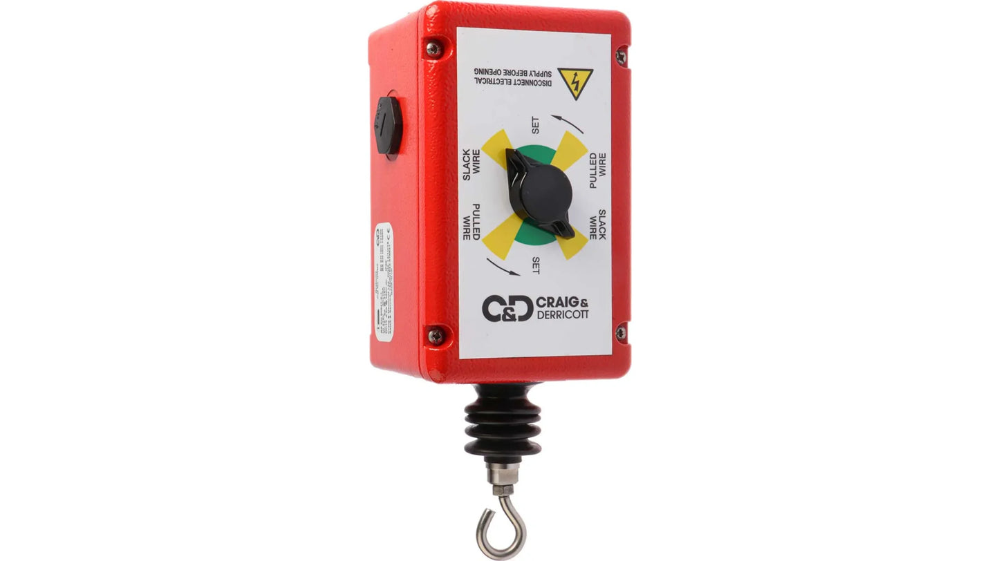 Craig &amp; Derricott GWN Rope Pull Switch, 100m, 2NO/2NC, Straight