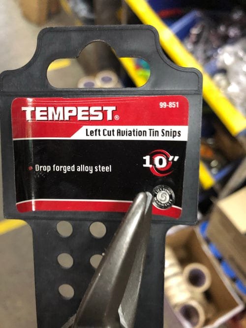 Tempest 10" (250mm) Left Cut Aviation Tin Snips | Model : AVS-T99851 (99-851)