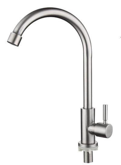 Showy Bib Tap 1/2 Inch SUS 304 Quarter Turn with Flange