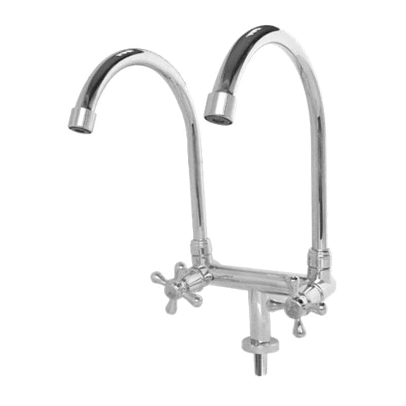 Showy Cross Q-turn Twin Spout Sink Tap 3050-cold Water | Model : SHOWY-3050