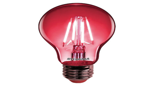 Sylvania E27 LED Bulb 4W Red Pear Shape