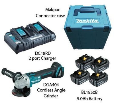 Makita MKP4PT1841 Makpac Power Source Kit (5.0Ah) | Model : M-MKP4PT1841 (Obsolete) "Replacement DGA406RTE"