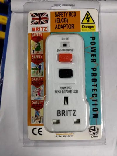BRITZ RCD(ELCB) Adaptor 10mA RCD08 White/RCD11 Black | Model : RCD-B08