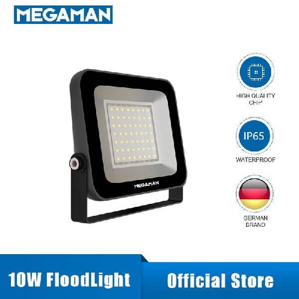 MEGAMAN SIGV1 10W Outdoor Floodlight 3000K IP65 Black