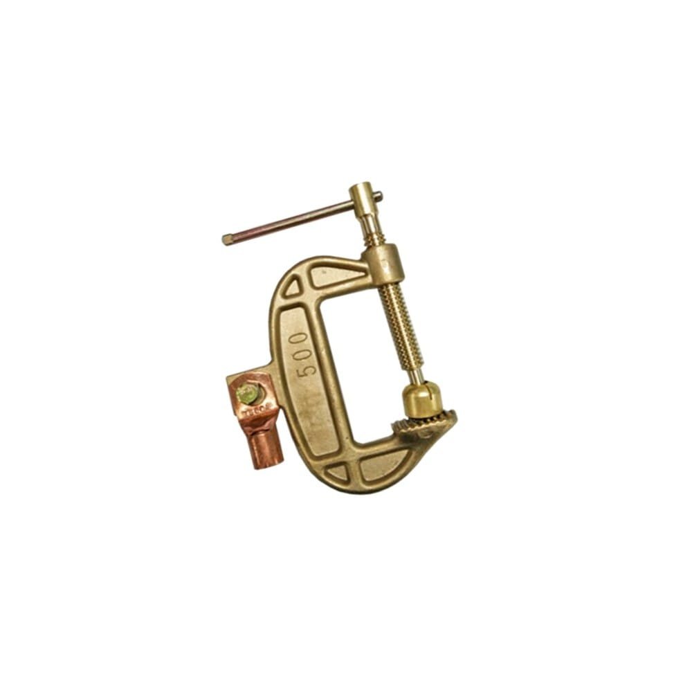 Nichiyo G-Clamp for Earth. 500Amp. Solid Brass.