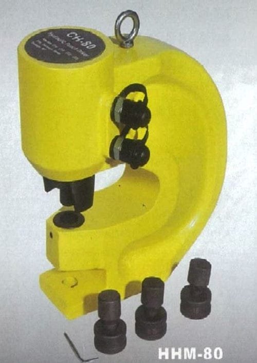 Aiko 50 Ton Hydraulic Busbar Punching Tool for 14mm Iron Sheet (Puncher) | Model : HHM-80