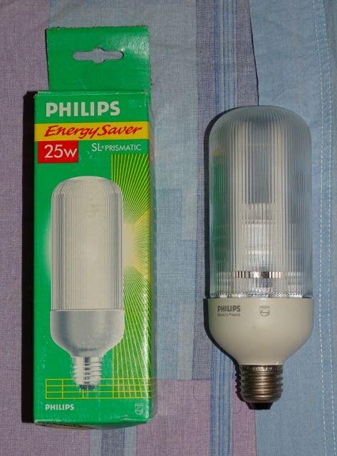 PHILIPS SL25 E27 Prismatic Cool Daylight Lamp-Energy Saving