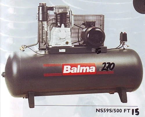 Balma Air Compressor 15HP 270L 415V (Made in Italy) | Model : NS59S/270 FT15