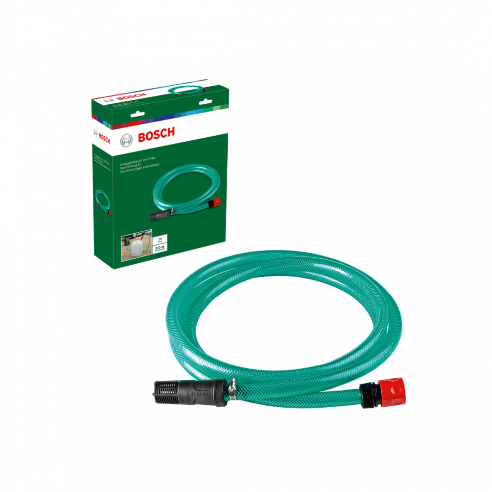 BOSCH Self Priming Kit. 3mtr Hose for BOSCH Aquatak Pressure Washers. Comes with coupling and valve.