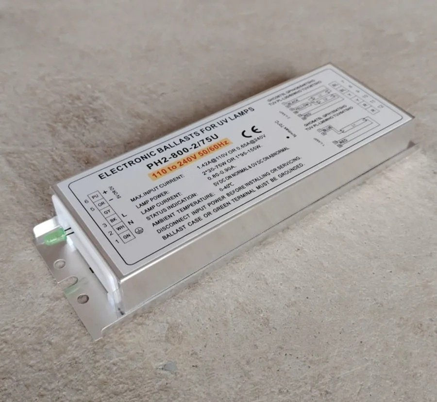 JLUX Electronic Ballast- PH2-230-800-2/75U 230V TUV Lamps