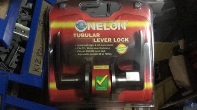 Nelon Tubular Lever Lock (Lockable Door Handle) for 75mm Entrance | Model : LK-NL-16411SN (16411SN)
