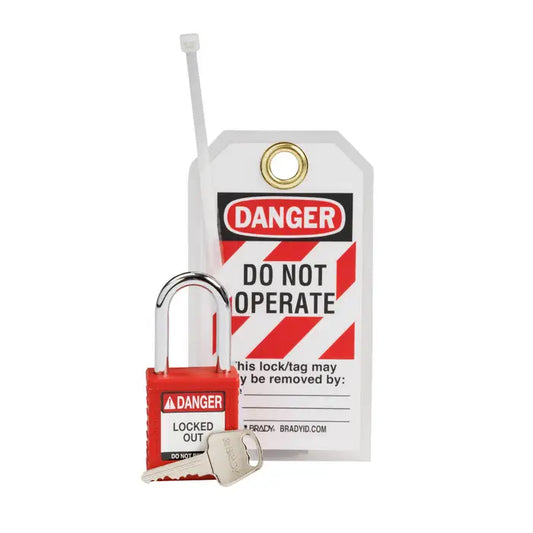 Brady Lockout Tag Kit-153673 Nylon Safety Lockout Padlock