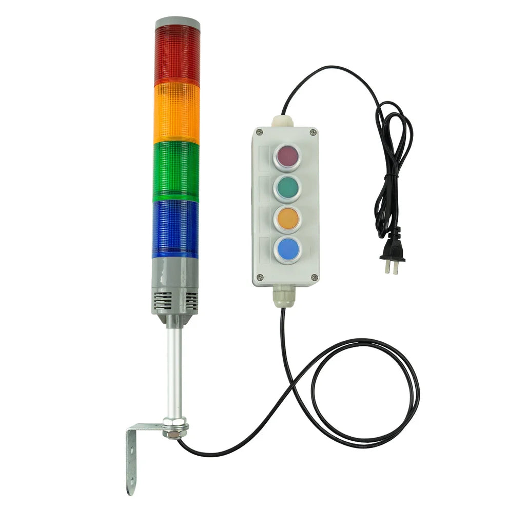 YASONG 4 Stack LED Andon Tower Light Off-On Flash