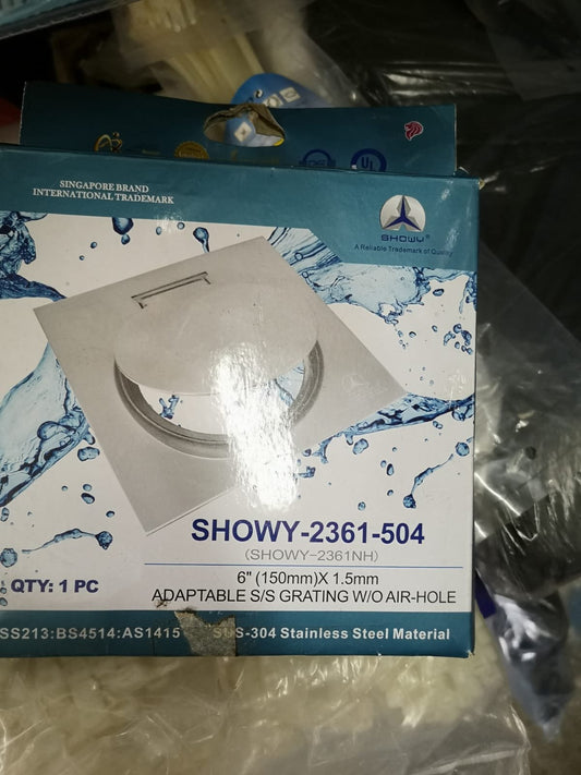 Showy Ss Square Grating 6"X6" (Without Air Hole) #2361Nh | Model : SHOWY-2361NH