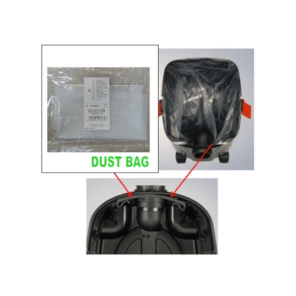 BOSCH DUST BAG FOR GAS15 / GAS15PS (PER PC)