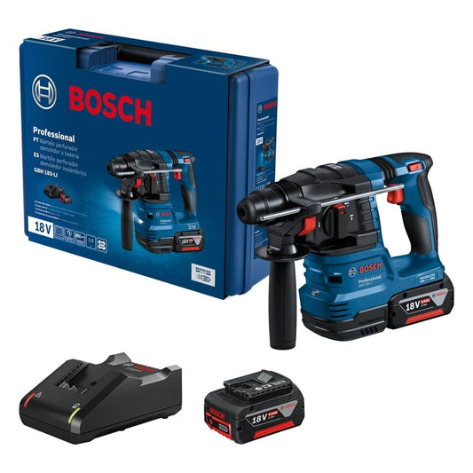 BOSCH GBH 185-LI Professional Cordless Rotary Hammer 18V Brushless Battery Set