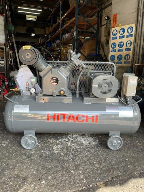 Hitachi Air Compressor 5HP 125L 415V with Pressure Switch