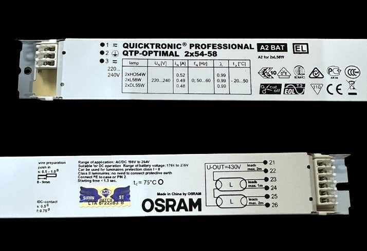 Osram QTP Ballast 2x54-58 T5 220-240V EB