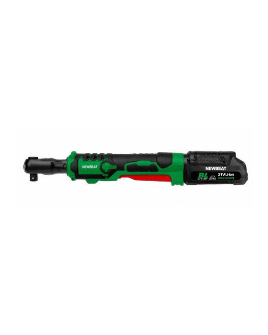 Newbeat 21v Cordless Ratchet Wrench 100 N.m (Bl) C/W 2 Battery 2.0ah & 1 Charger ?| Model: NBT-CRW-21A-BL