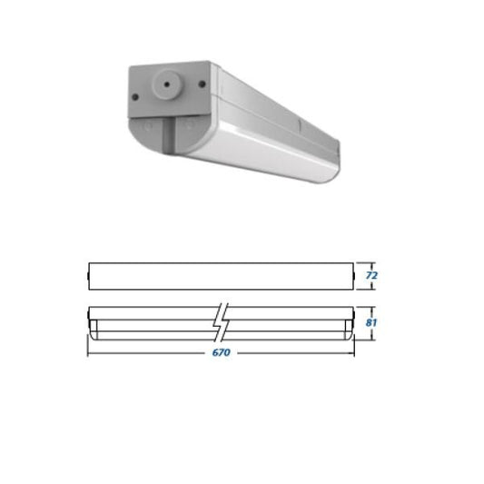 AZ e-lite LFE207 Batten-LED With 7W 2ft 6500K