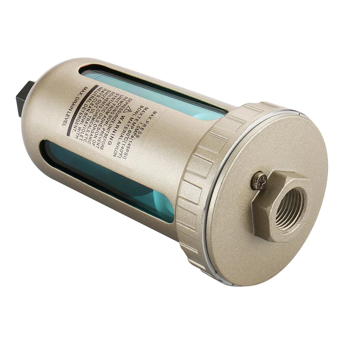Baomain Auto Drain AD402-04 1/2" PT Inlet to 3/8" PT Port Nylon Bowl for Central Pneumatic (Harbor Freight) refrigerated compressed air dryer