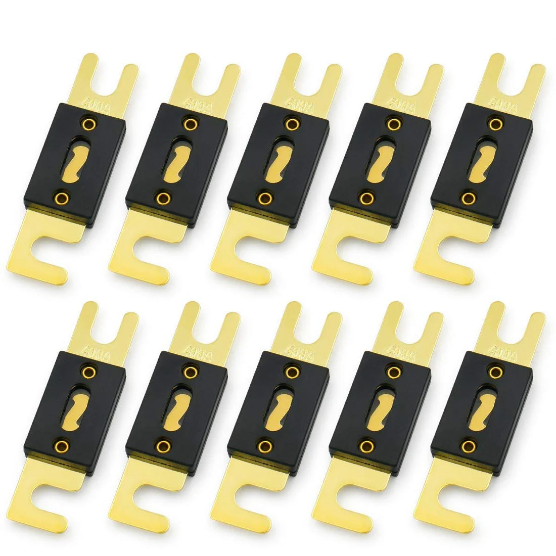 Baomain Bolt ANL Fuse for Car Vehicles Audio System Sheet Gold Tone RoHS Pack of 10