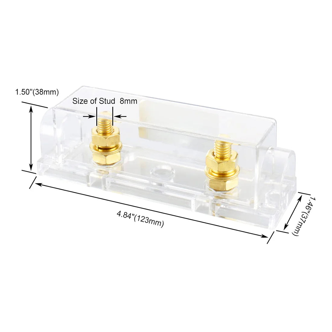 Baomain Car Vehicles Audio System Sheet Bolt Electrical Protection ANL Fuse Holder Kit with 3 Pack of RoHS ANL Fuses