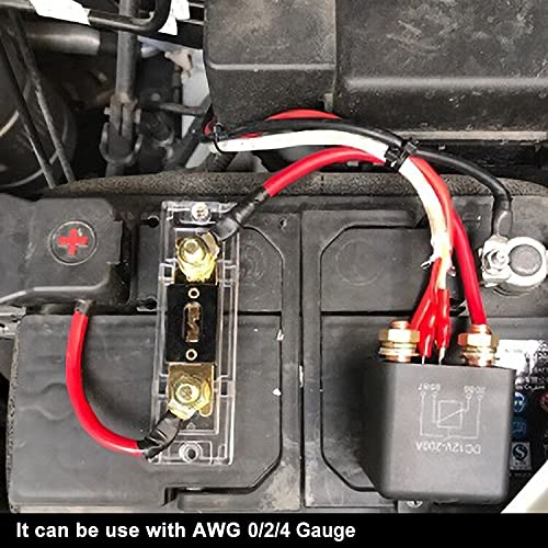 Baomain Car Vehicles Audio System Sheet Bolt Electrical Protection ANL Fuse Holder Kit with 3 Pack of RoHS ANL Fuses