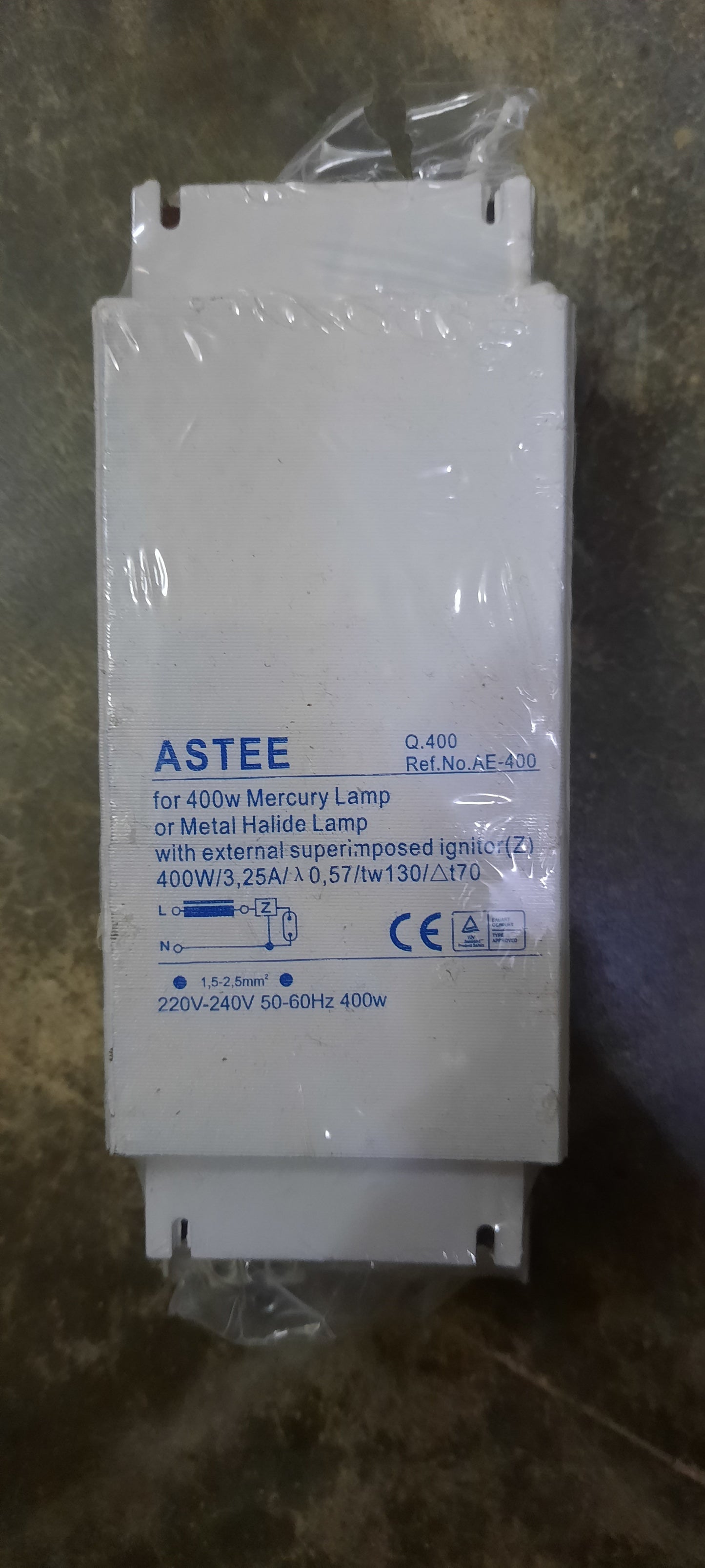 ASTEE Metal Halide BALLAST 220-240V 8.5A