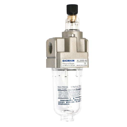 Baomain Air Cleaner Filter AL2000-02 Oiler lubricator oil Vaporizer for Pneumatic Tool Compressor