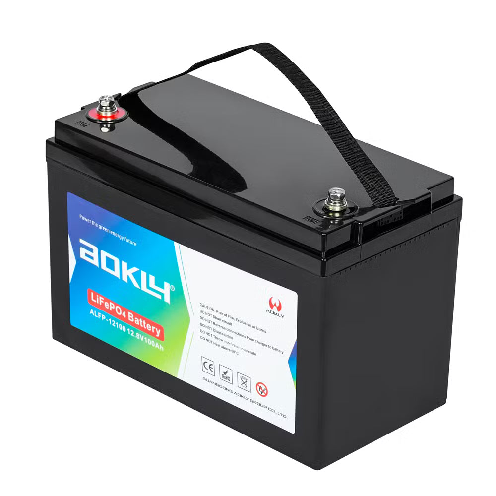 AOKLY 12.8V100AH LITHIUM IRON PHOSPHATE(LiFePo4) LITHIUM BATTERY