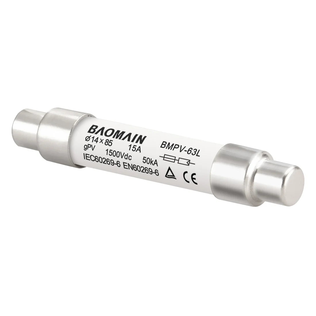 Baomain Solar PV Fuses, gPV Type Fuse Link BMPV Series CE Photovoltaic Fuses