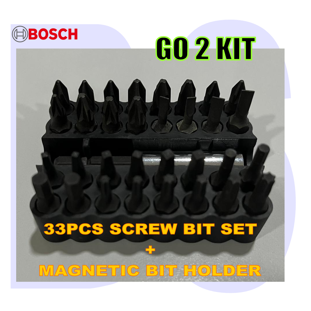 Bosch GO 2 Professional Cordless Screwdriver Kit. Comes With 33pcs Screw Bits Set and Micro USB Cable