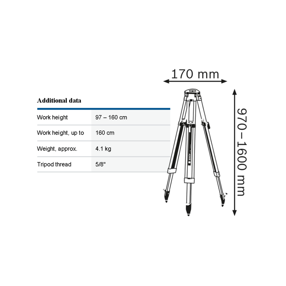 Bosch Tripod Stand 97-160CM (BT160)