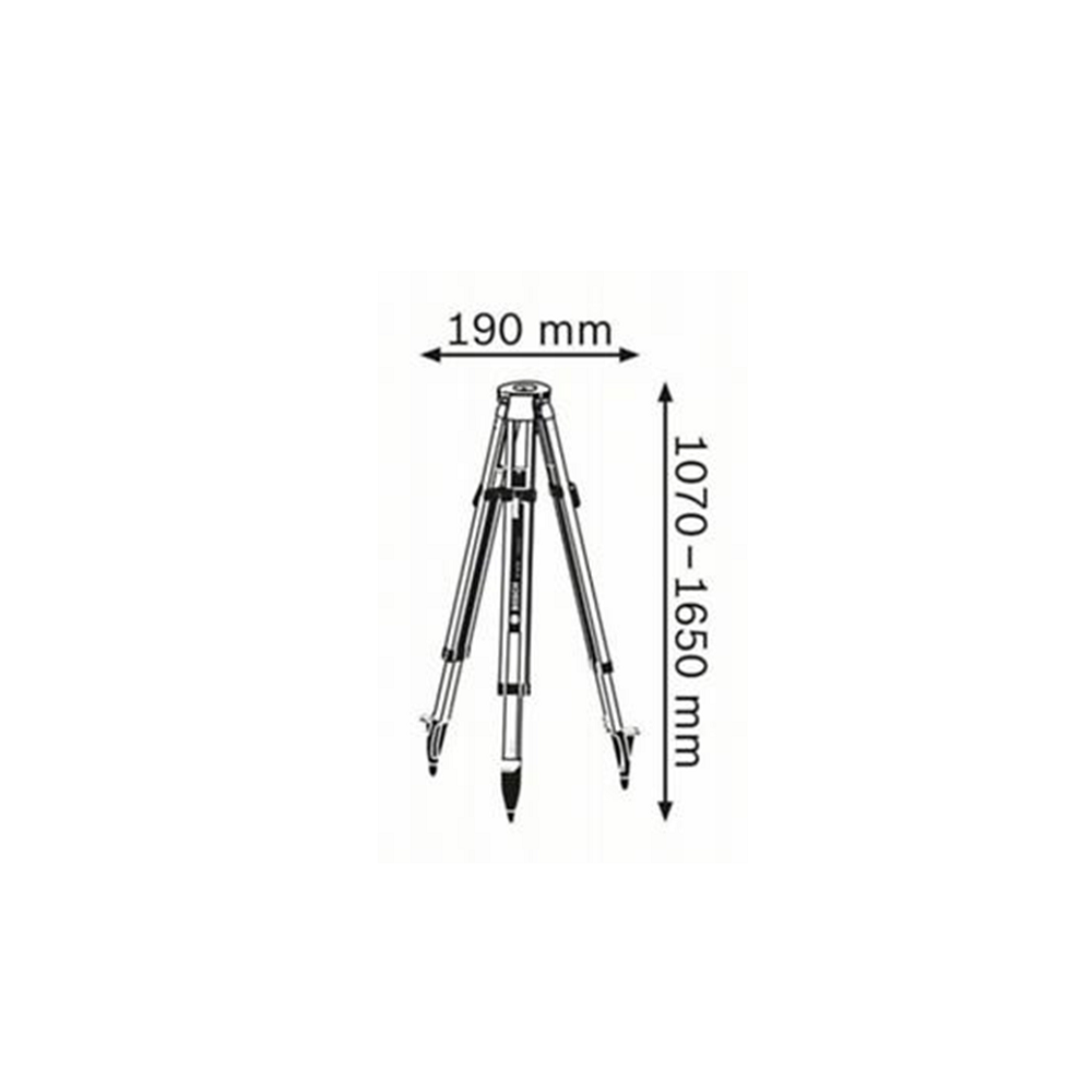 BOSCH BT 170HD Building Tripod Stand | 5/8" Thread | 107-165cm Height