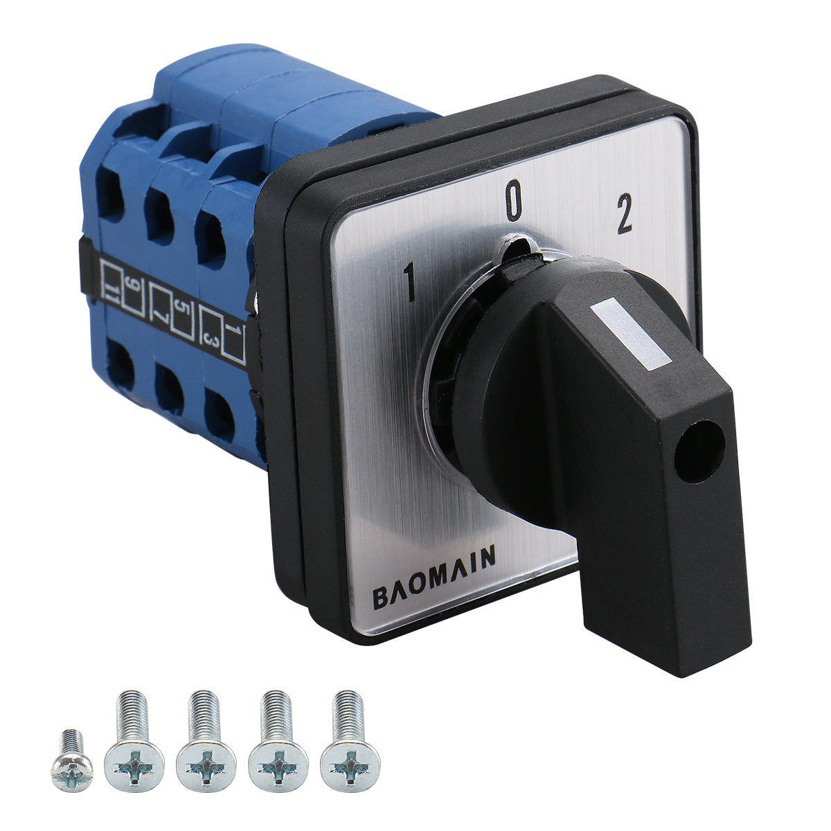 Baomain Changeover Rotary Cam Switch 20A SZW26-20/D303.3 660V On-Off-On 3 Positions 12 Terminals