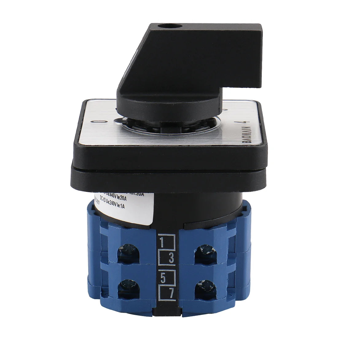 Baomain Cam Changeover Switch AC 660V 20A 8 Terminals 5 Position SZW26-20/0-4.2 Mounting Rotary Select Switch
