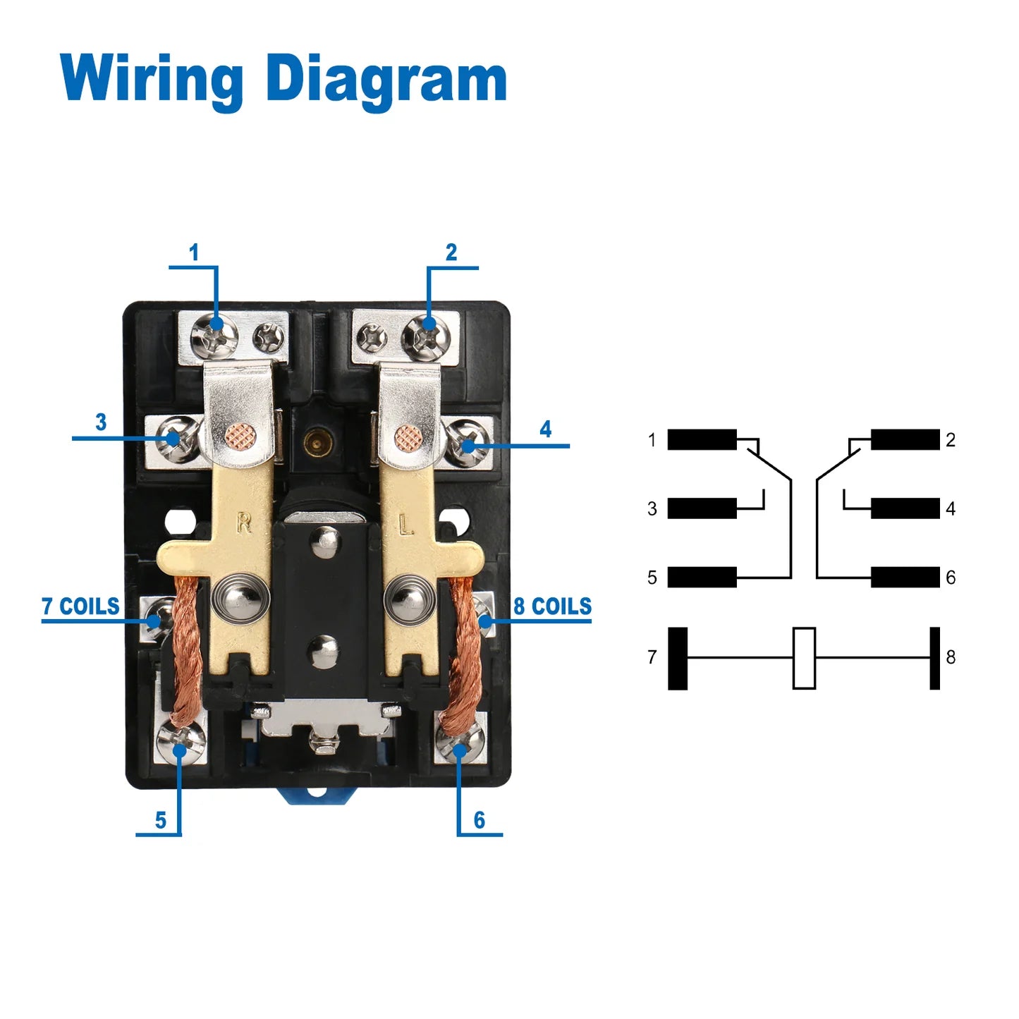 Baomain High Power Relay JQX-62F-2Z 120A DPDT 2NO 2NC Electronmagnetic Relay Transparent Dust-Proof Type