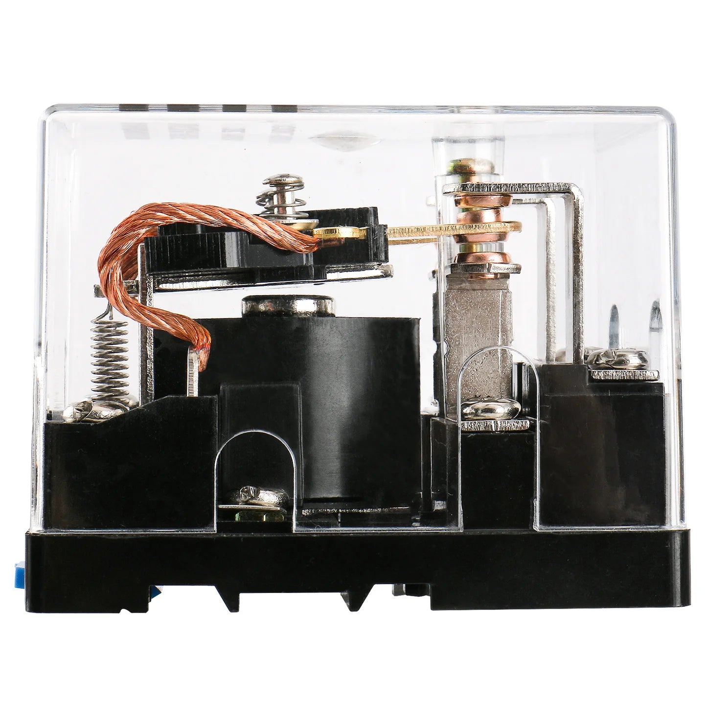 Baomain High-Power Relay JQX-62F-2Z, DC 24V,DPDT 2 NO + 2 NC, Transparent Case