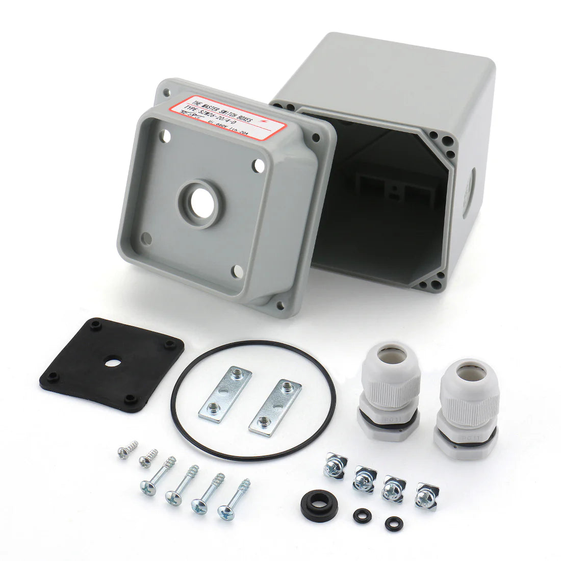Baomain Master Switch Exterior Box SZW26-20/4D Work for Universal Rotary Changeover Cam Switch 660V 20A 3 Phase 4 Phase