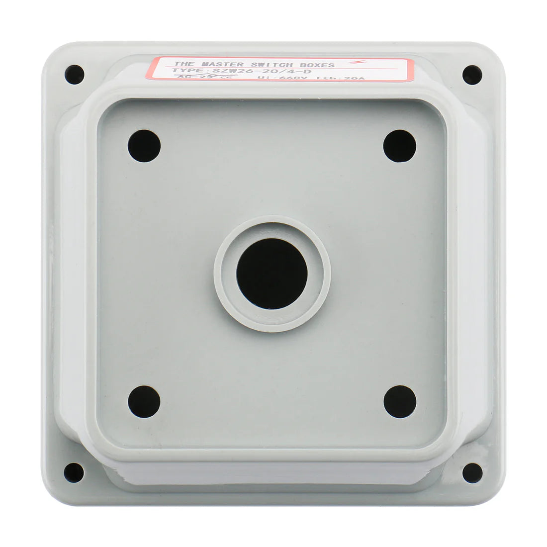 Baomain Master Switch Exterior Box SZW26-20/4D Work for Universal Rotary Changeover Cam Switch 660V 20A 3 Phase 4 Phase