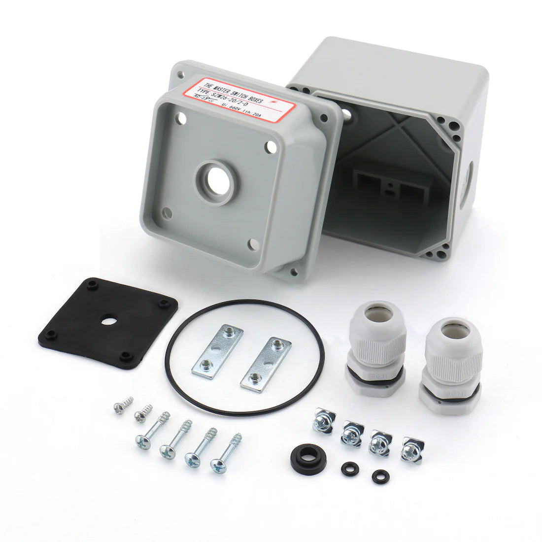 Baomain Master Switch Exterior Box SZW26-20/2D Work for Universal Rotary Changeover Cam Switch SZW26-20/0-3.2 660V 20A 4 Position