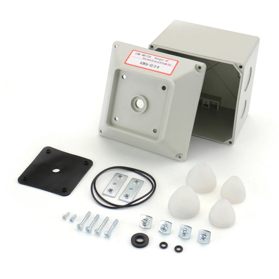 Baomain Master Switch Exterior Box LW28-32/3D Work for Universal Rotary Changeover Cam Switch LW28-32 660V 32A 3 Position 3 Phase