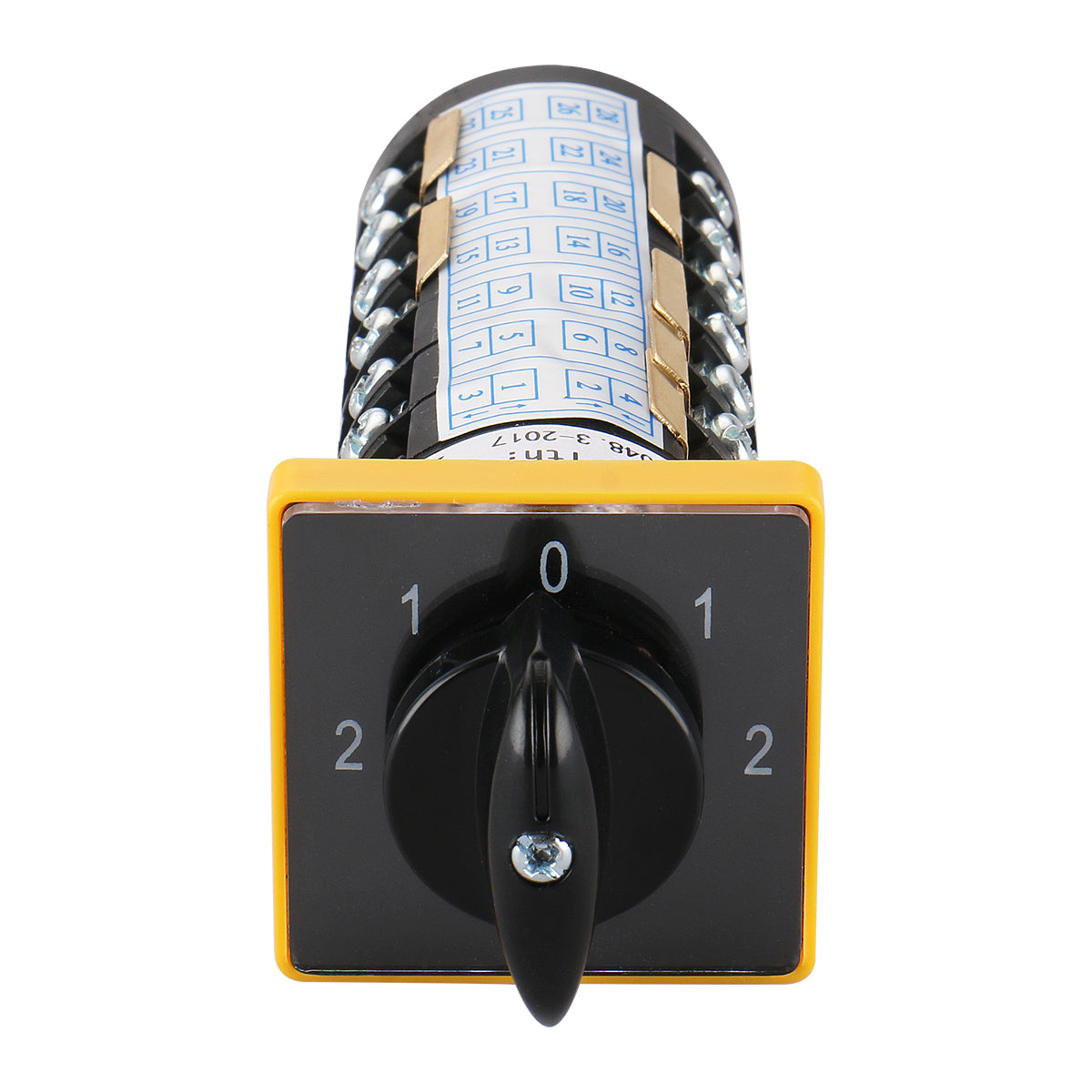 Baomain Rotary Cam Changeover Switch HZ5B-10/7 T72 AC 380V 3KW 24 Screw Terminals 5 Position