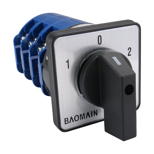Baomain Rotary Cam Changeover Switch LW28-125/3 (SZW26-125/D303.3) 660V 125A ON/Off/ON 3 Position