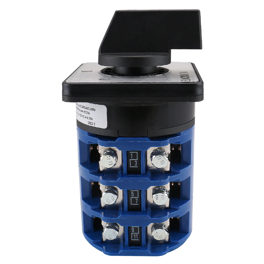 Baomain Rotary Cam Changeover Switch LW28-125/3 (SZW26-125/D303.3) 660V 125A ON/Off/ON 3 Position
