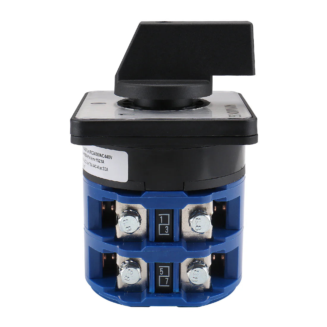 Baomain Rotary Cam Changeover Switch LW28-125/D202.2 660V 125A 2 Phases ON/Off/ON 3 Position CE
