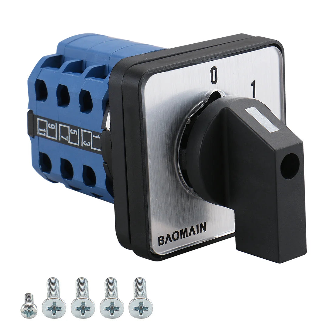 Baomain Rotary Cam Changeover Switch LW28-20/0123.3 660V 20A 12 Terminals 4 Positions